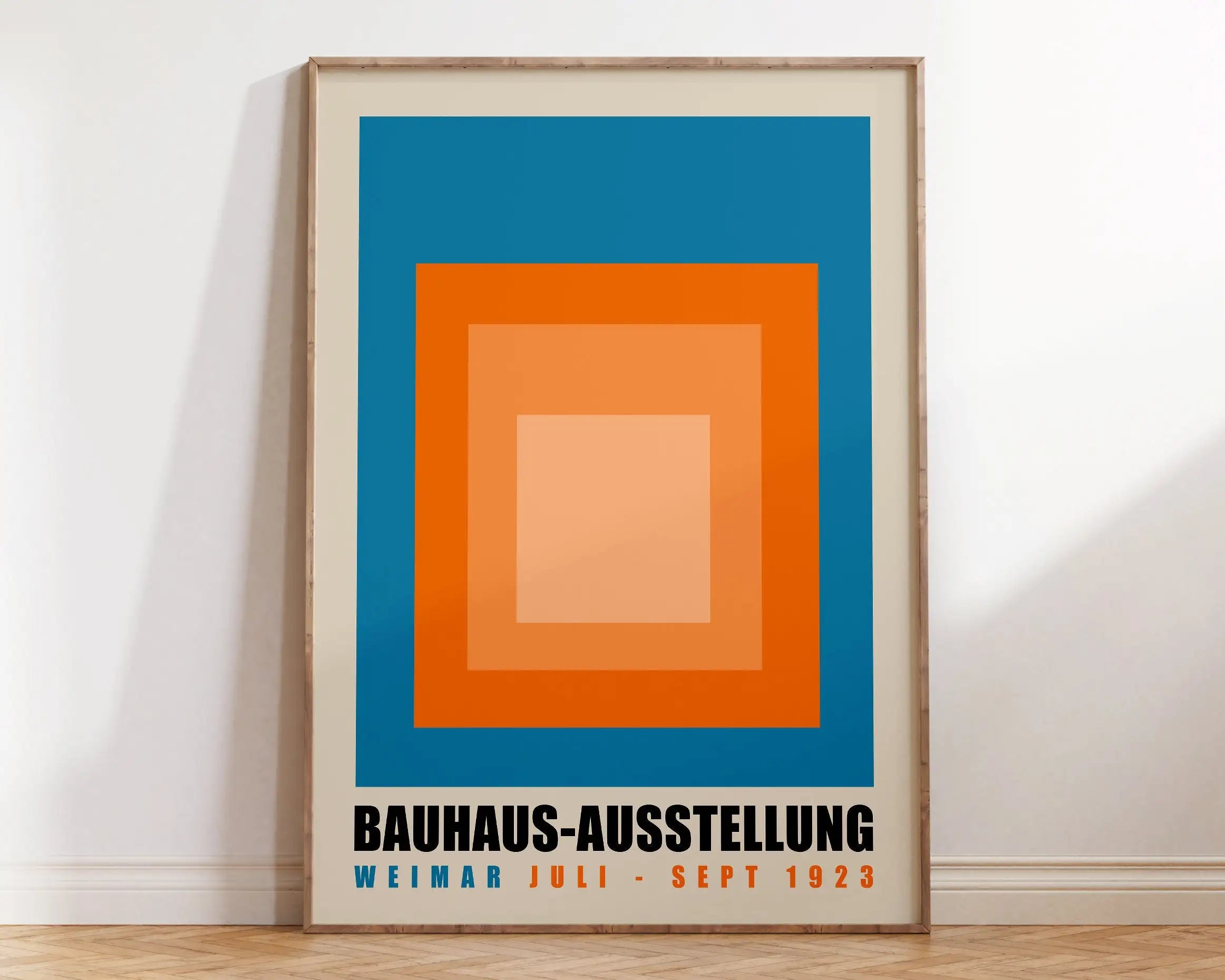 Geometric Bauhaus Canvas Poster -  Mid Century Modern
