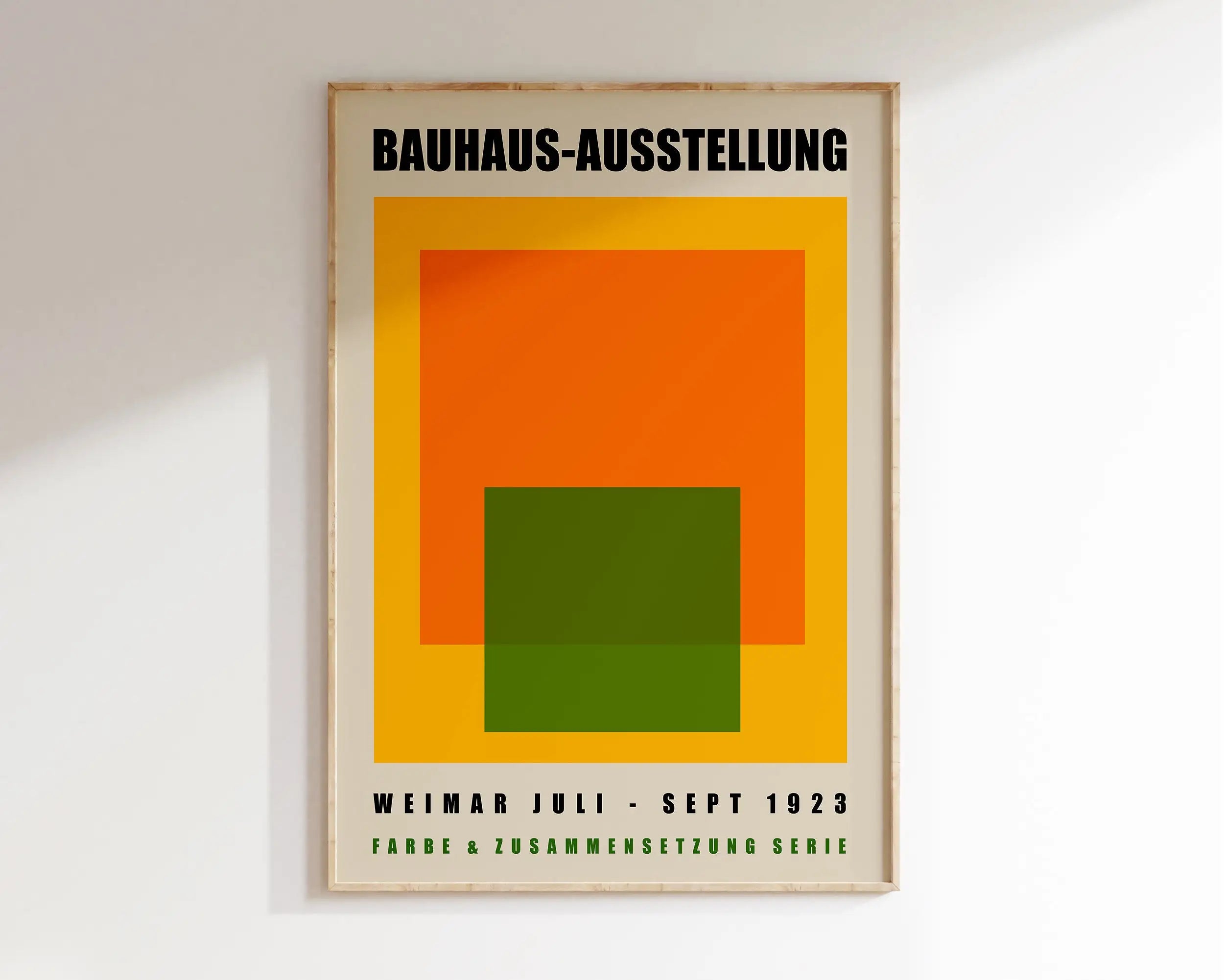 Geometric Bauhaus Canvas Poster -  Mid Century Modern