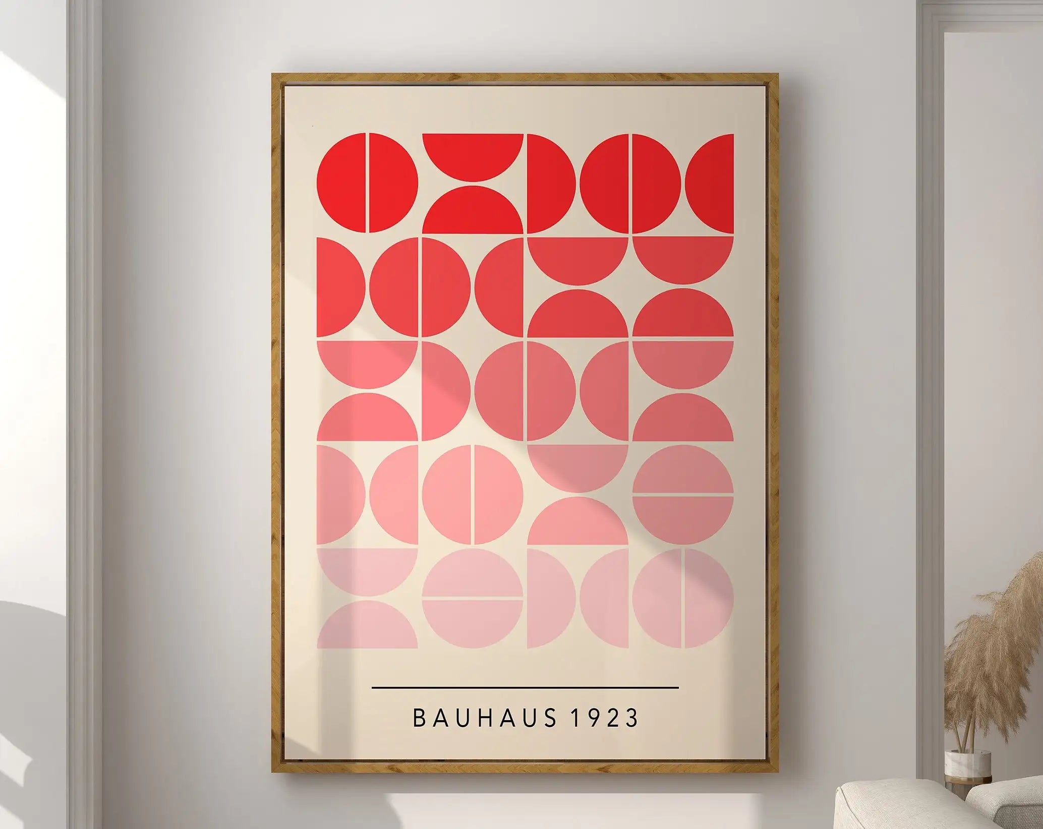 Geometric Bauhaus Canvas Poster -  Mid Century Modern