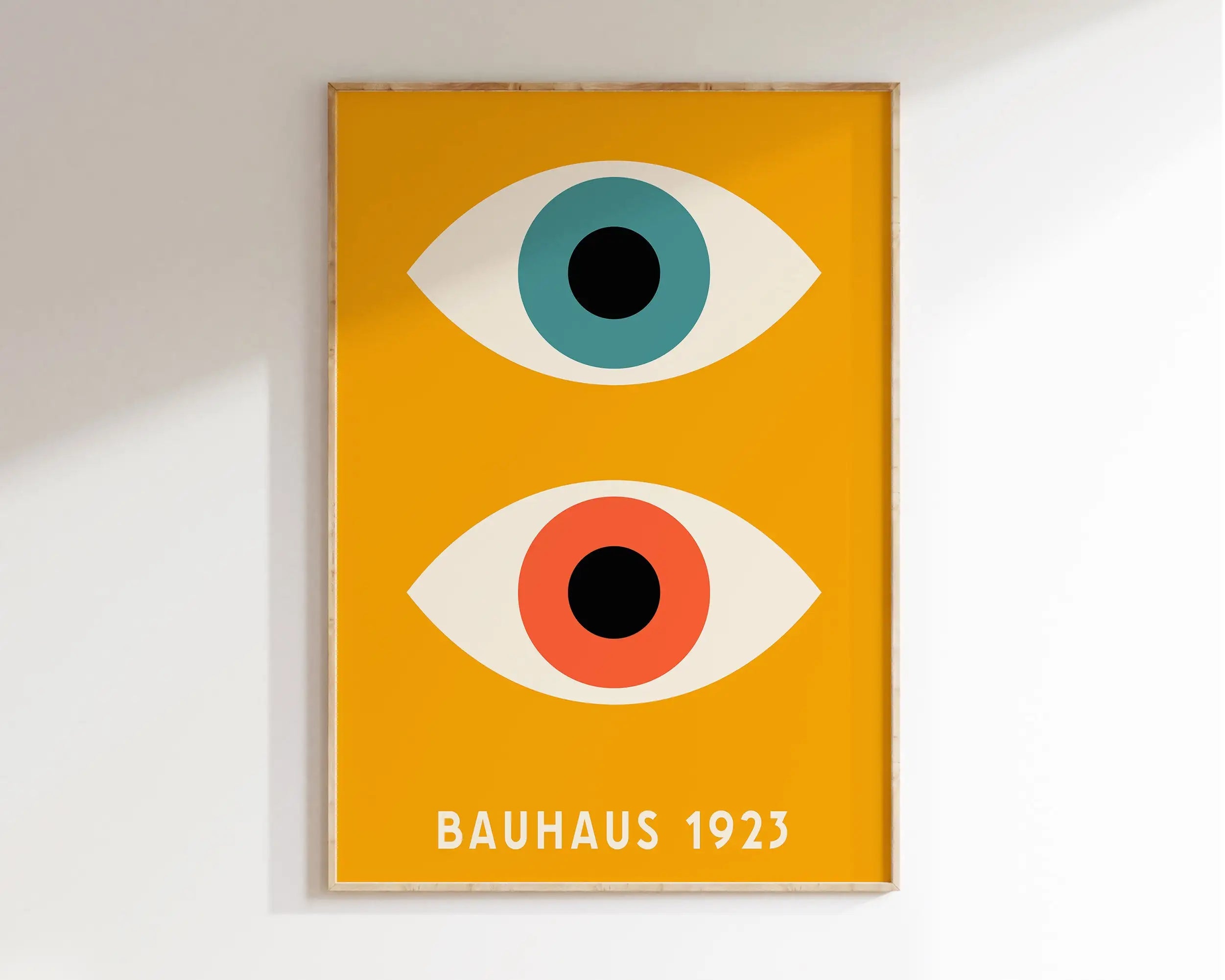 Geometric Bauhaus Canvas Poster - Retro Mid-Century Wall Art