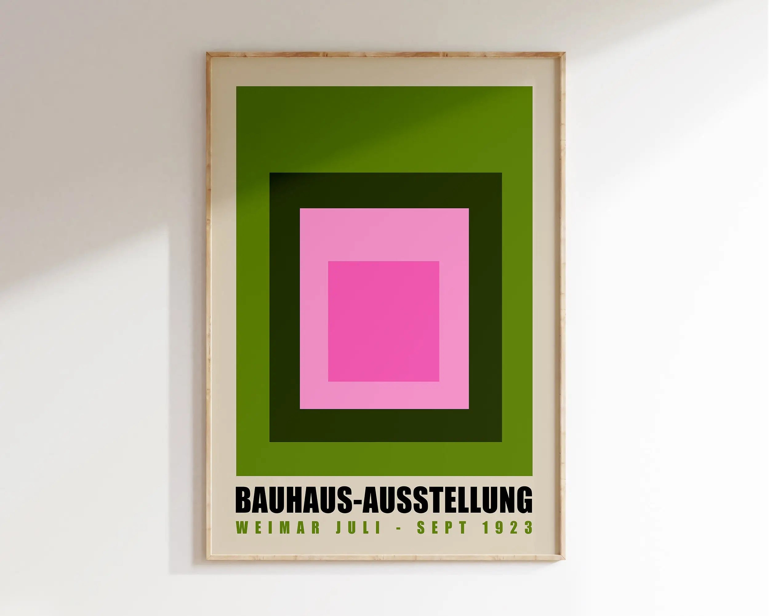 Geometric Bauhaus Canvas Poster - Retro Mid-Century Wall Art