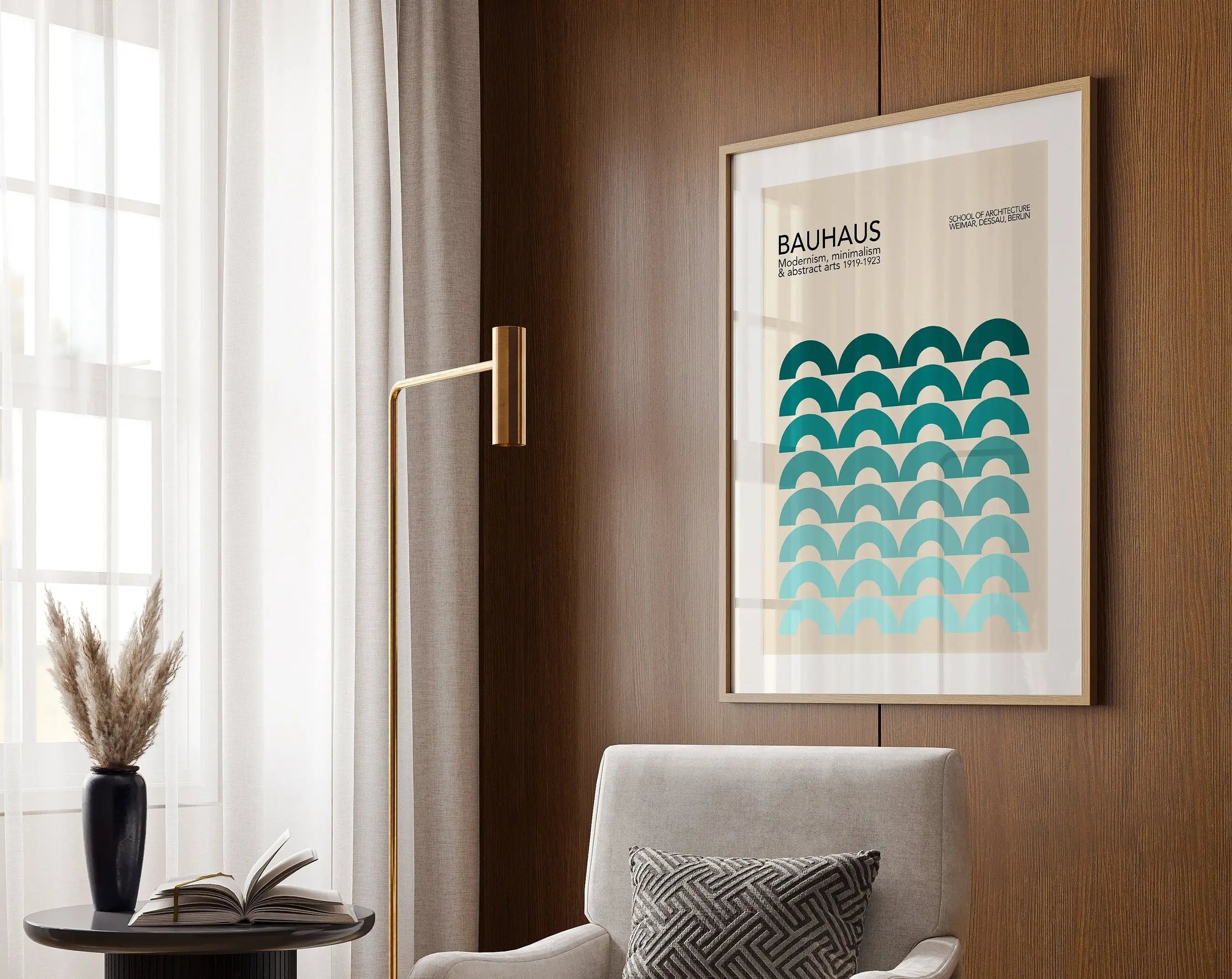 Geometric Mid-Century Canvas Art Print