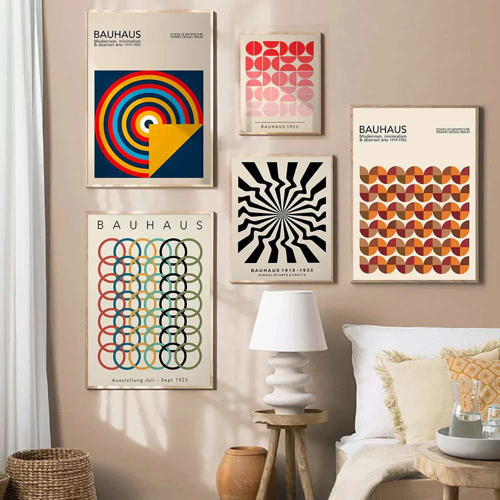 Geometric Mid-Century Canvas Art Print